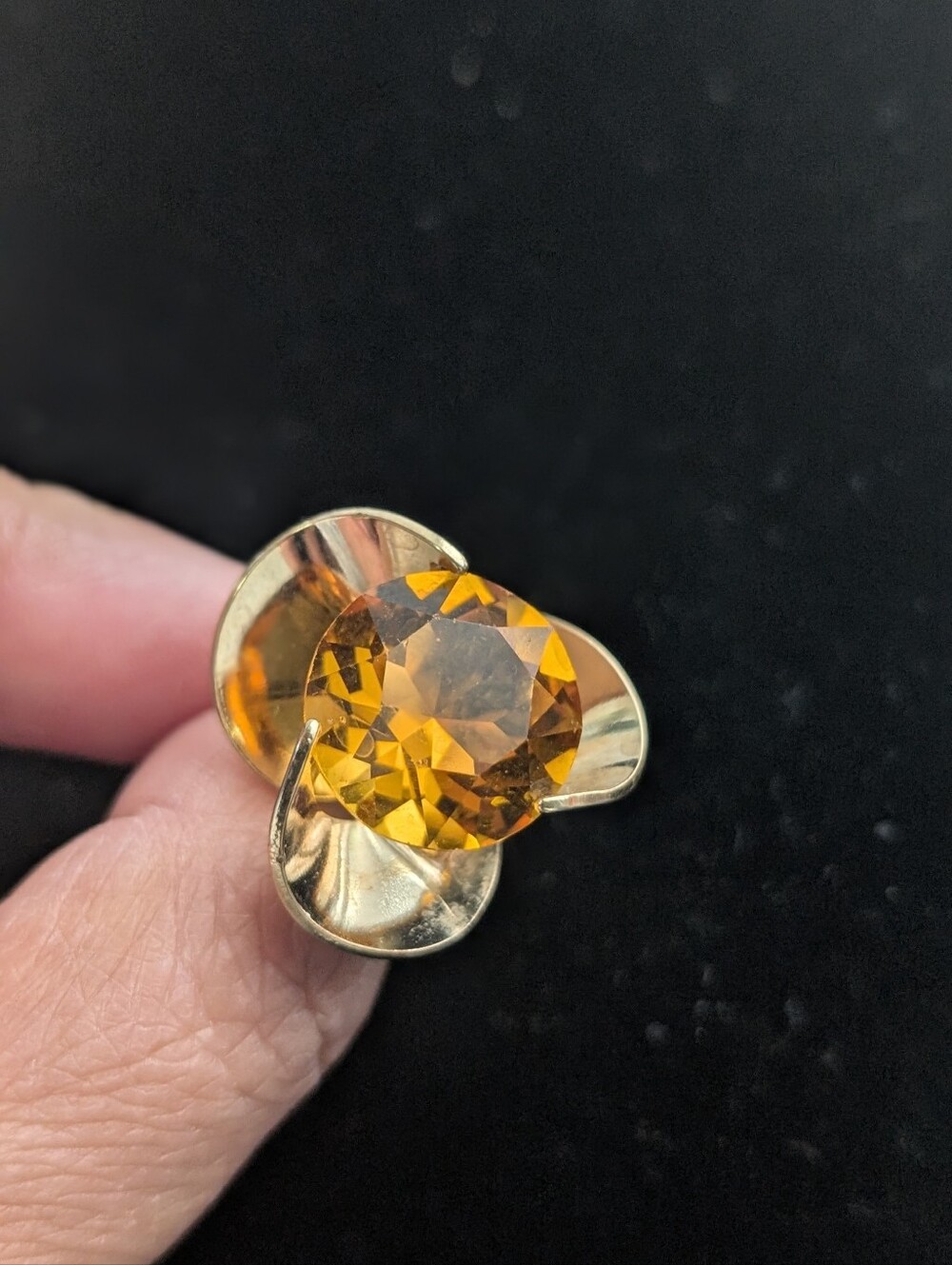 vintage Sarah Coventry "Moon Beam" cocktail ring